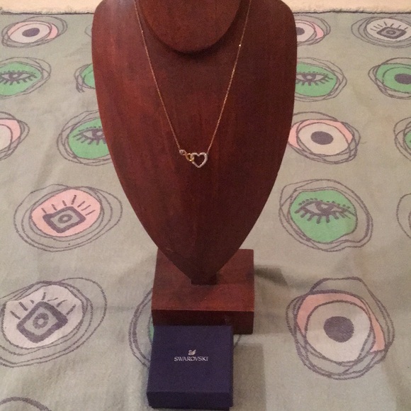 Swarovski Rose Gold and Silver Heart Necklace Brand New - Picture 9 of 17